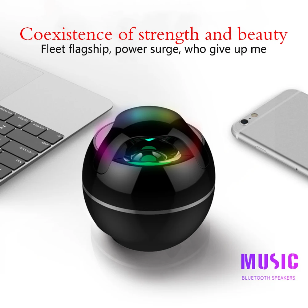 

Wireless Bluetooth Speakers Portable 5W Spherical Loudspeaker Surround Subwoofer Sound System Waterproof Outdoor Speaker