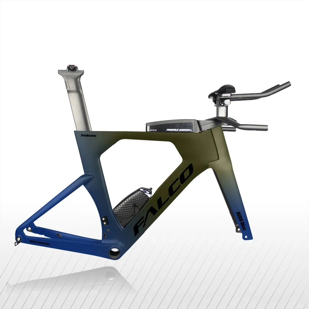 Flash Deal Falco Carbon TT Bike Frame,Disc brake T700 Full carbon fiber triathlon Bike,high quality Carbon time trial  bicycle Frame 4