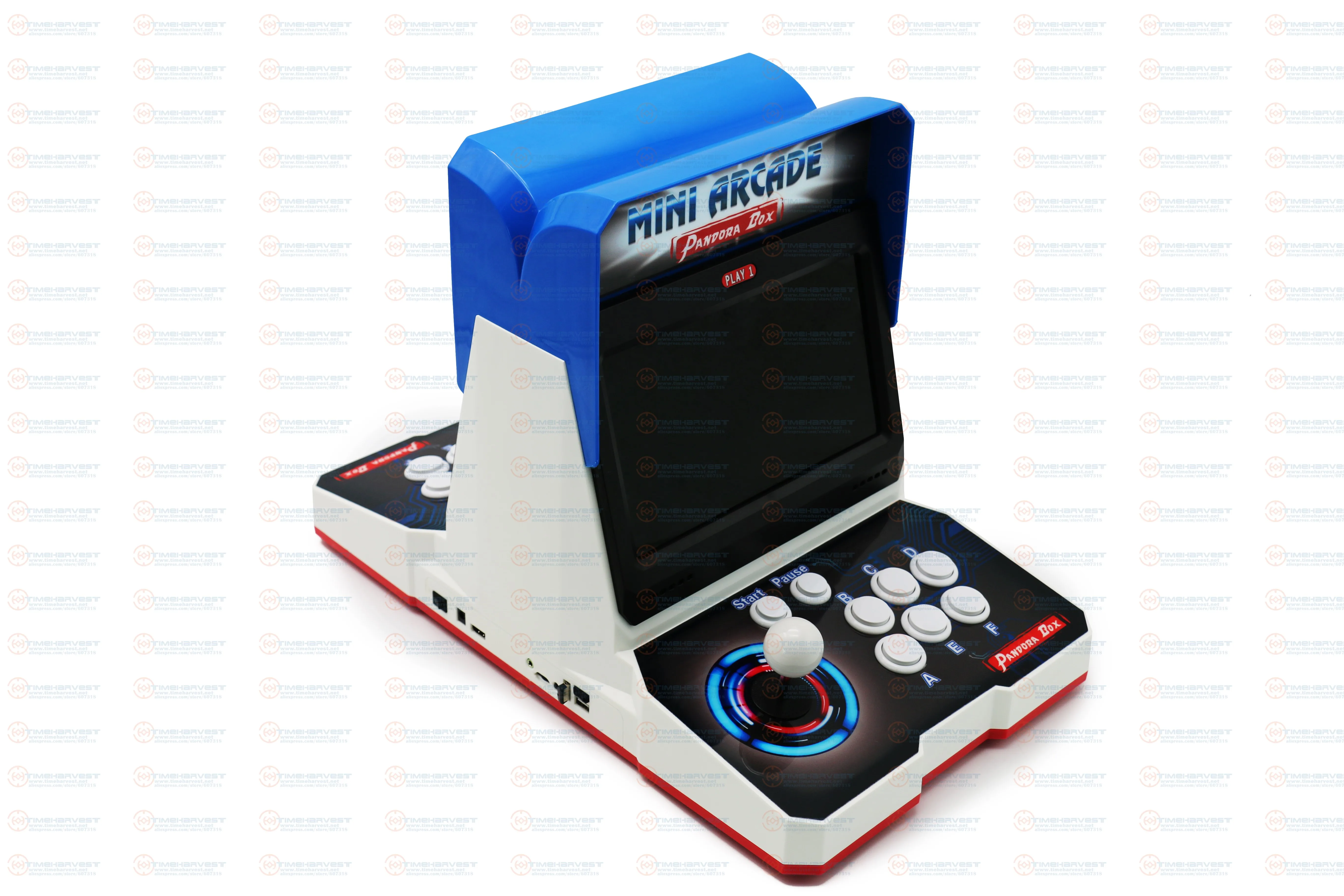 

New Pandora Box 9D 2500 in 1 plastic mini arcade 10 inches dual screen 2 Player bartop with 3D games TEKKEN & Mortal Kombat