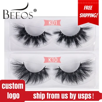 

Beeos1 Pair K Series 6d Mink Eyelashes Extension With Exquisite Box Beauty Makeup Tool NoCruelty Natural Warpage False Eyelashes
