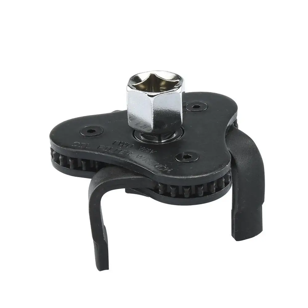 Auto Adjustable Universal Oil Filter Wrench With 3 Jaws Triangle Remover For Auto Motorcycle Car Repair Tool