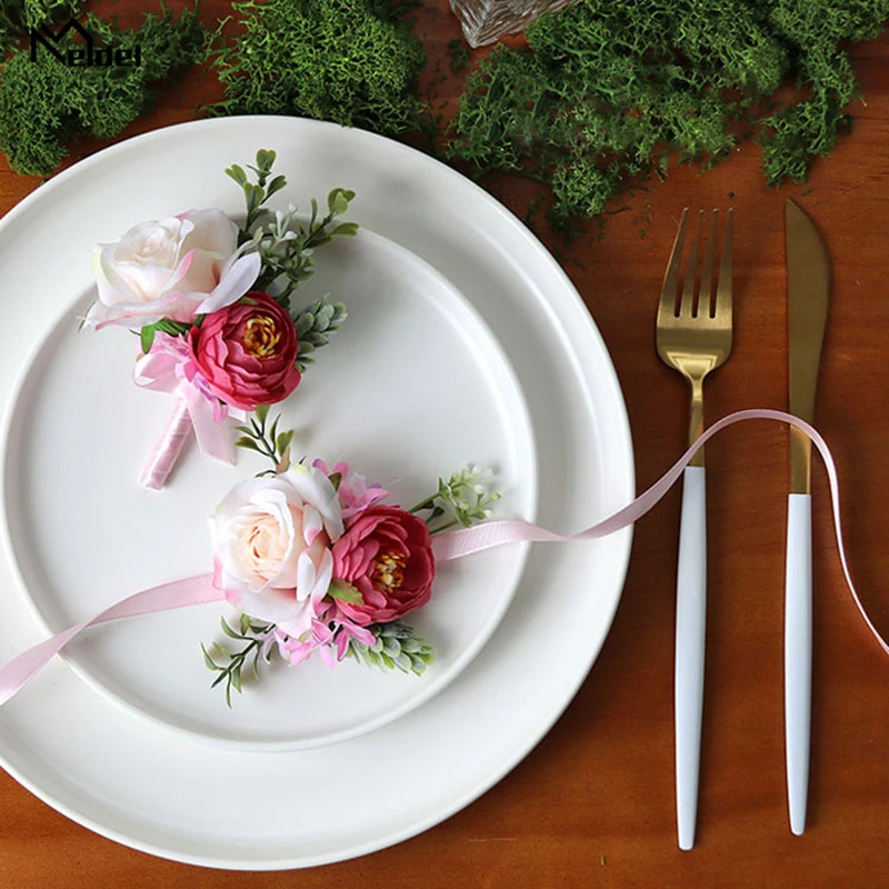 wedding boutonniere wrist corsage marriage  (10)