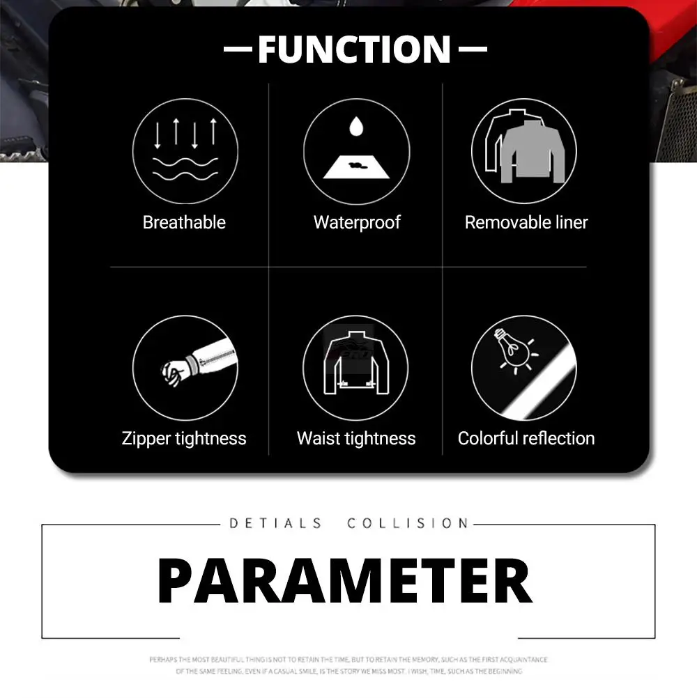 Waterproof Motorcycle Jacket Pants Off-Road Racing Motocross Riding Jacket Suit Men Windproof Touring Moto Protective Suit