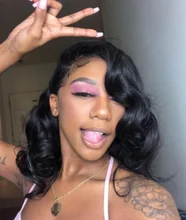 Pelucas de cabello humano brasileño Remy para mujer, postizo de encaje de 4x4 con ondas, línea de pelo prearrancado