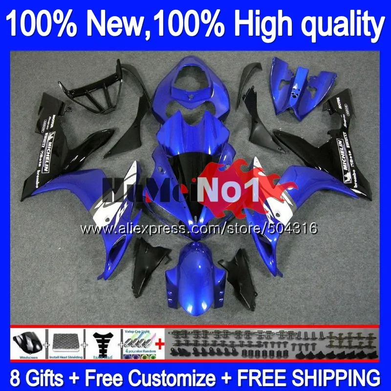 Средства ухода за кожей для YAMAHA YZF R 1 1000 CC YZF-1000 YZF1000 9MC. 99 1000CC YZF R1 YZF-R1 YZFR1 2004 2005 2006 04 05 06 цвет: черный, синий обтекатель