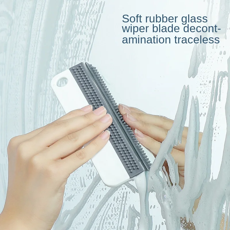 Silicone Glass Wiper Scraper Kitchen Bathroom Glass Cleaning Tools for Car Mirror Cleaner Squeegee Window Cleaning Brush cleaning brush,window cleaning squeegee,window cleaner,window cleaning tool,cleaning scraper,scraper tool set,silicone scraper,glass scraper,glass window scraper,cleaning squeegee