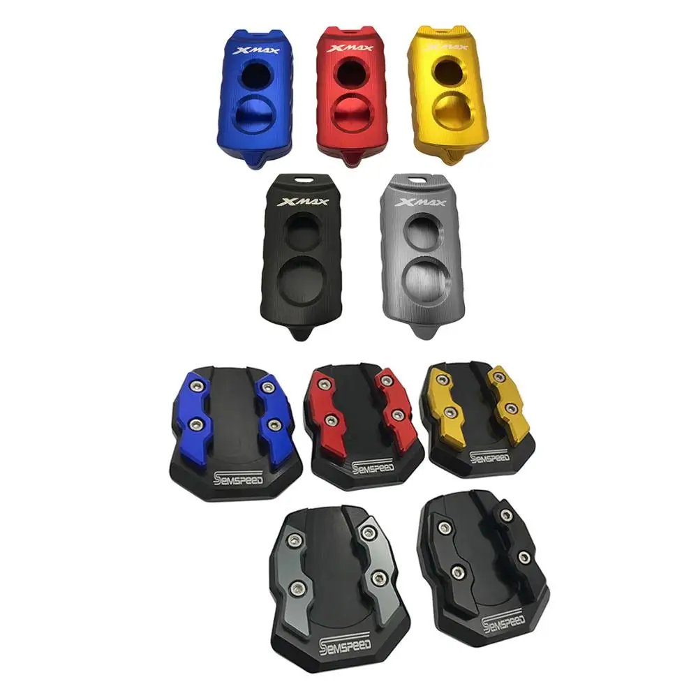 CNC мотоцикл X MAX 300 ключ крышка Kickstand увеличение пластины Pad боковая подставка