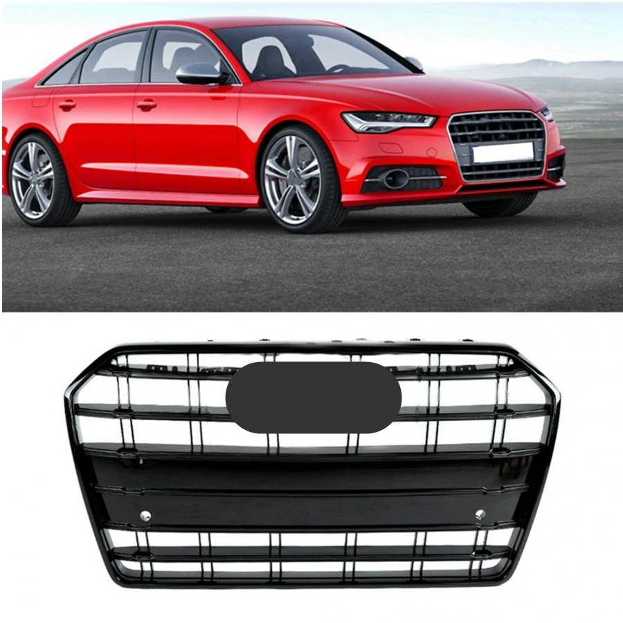 Черный Автомобильный передний бампер решетка гриль для Audi A6 c7 2016 2017 2018 2019