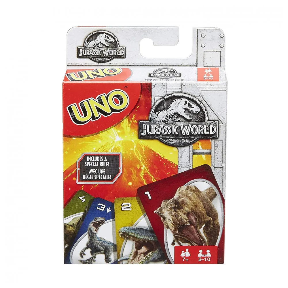 Карточная игра UNO УНО Мир Юрского Периода Mattel Games FLK66