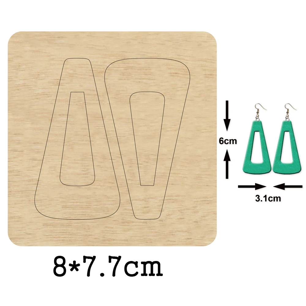 

Сексуальные треугольные большие серьги-кольца, режущие деревянные формы, полые большие петли, серьги, деревянные плашки для DIY кожаной ткани, бумажные изделия 2020