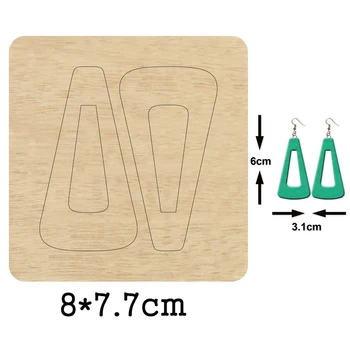 

Sexy Triangle Big Hoop Earrings Cutting Wooden Mold Hollow Large Loop Earring Wood Dies For DIY Leather Cloth Paper Crafts 2020