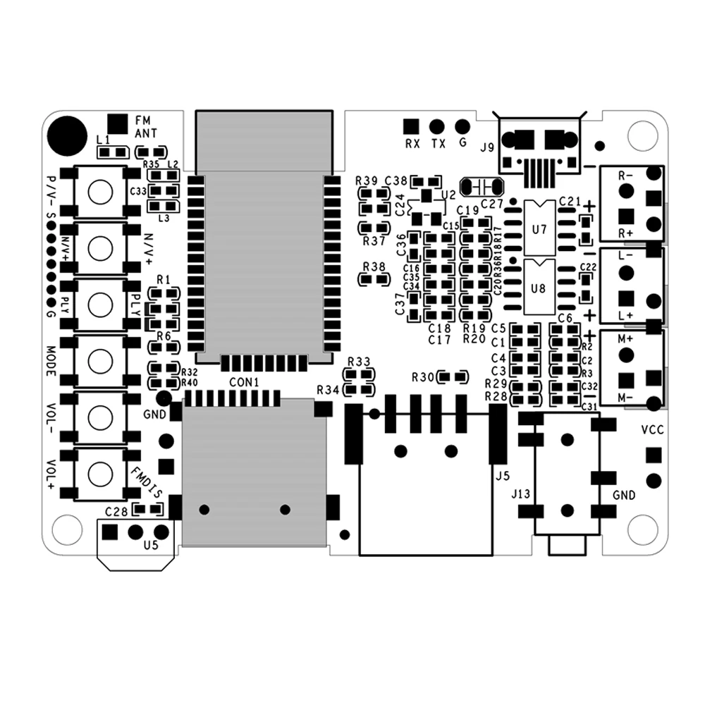 BK8002 Bluetooth усилитель мощности 3Wx2 стерео аудио приемник модуль SPP Поддержка TF карты