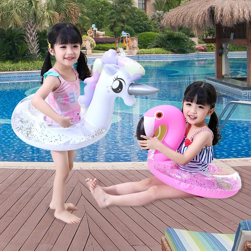 Inflatable Swimming Ring Floats Circle Flamingo Toys Water Seat Beach Party 