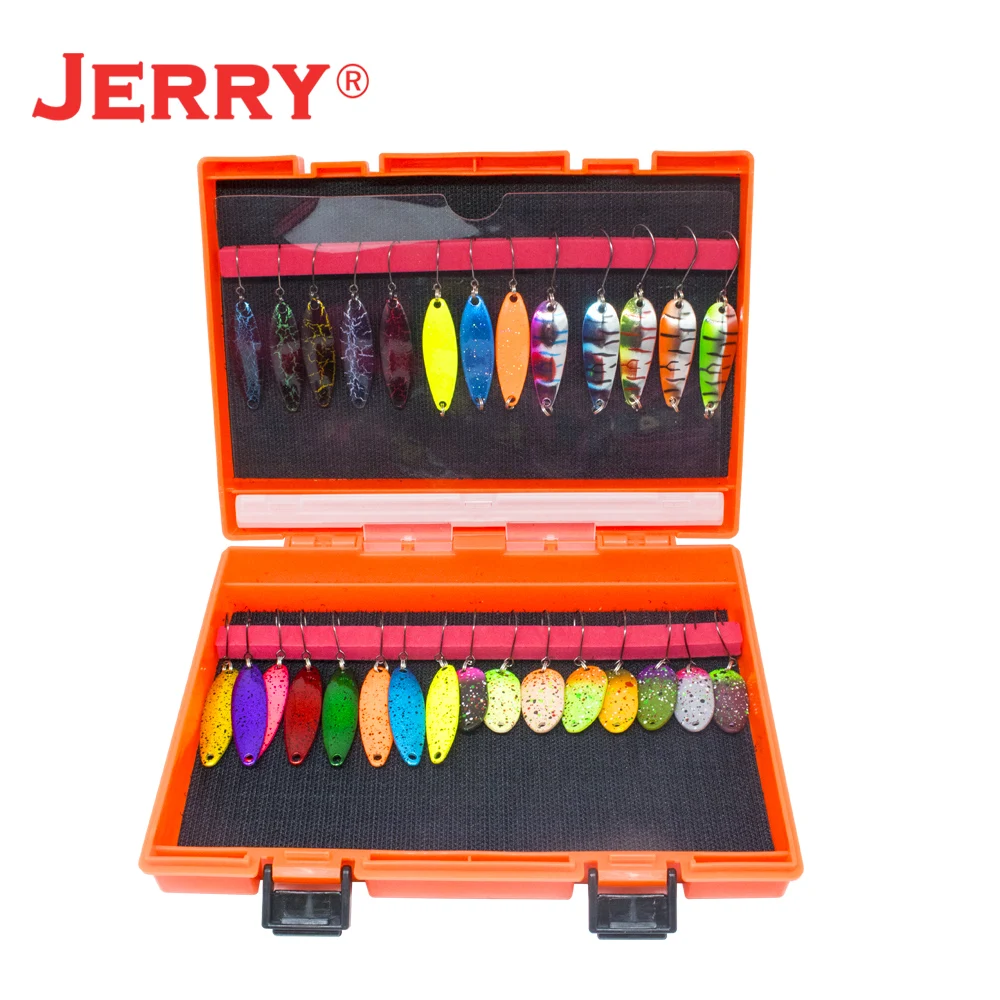Jerry Ultralight Micro Area Trout Spoon Kit Spinners Baubles Glitters Fishing  Lures Set Assortment Tackle Box