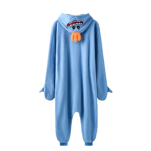 Mr Meeseeks Onesie 재미있는 키구루미스 남녀공용 만화 잠옷, 폴라 플리스 릭 점프수트, 지퍼 오버올, 여성 이벤트 수트 2