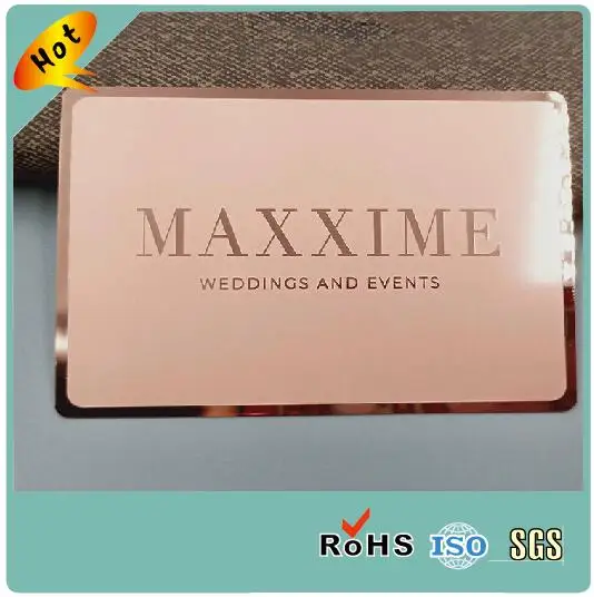 Hot selling rose gold luxury business card souvenir wedding card