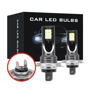 

MINI 2PCS Motorcycle HeadLight H1 H3 H7 LED H11 9005 9006 CSP Chip Bulb 8000K 48W 1600LM Automotivo Auto Car Fog Light Lamp 12V