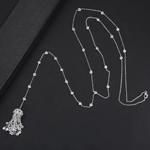 Хороший подарок на день матери, Мода SwimmingLong кисточкой ожерелья-Лассо персонализированные гибкое ожерелье ювелирные изделия для женщин, подарок