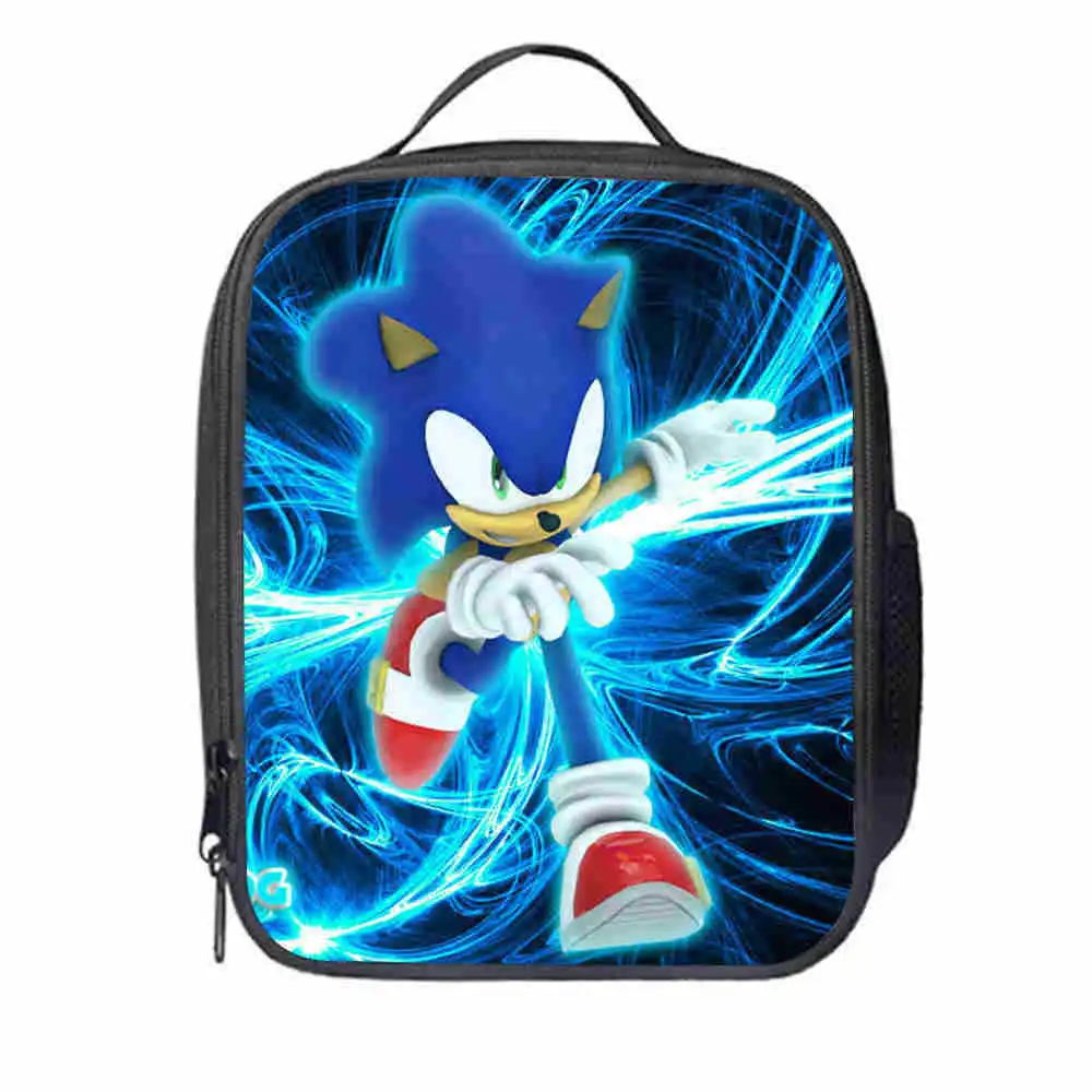 photo color Марио Bros Sonic Boom Hedgehogs сумка-холодильник для девочек с героями мультфильмов портативные термо-пищевые сумки для пикника для школьников для мальчиков Ланч-бокс - Цвет: photo color