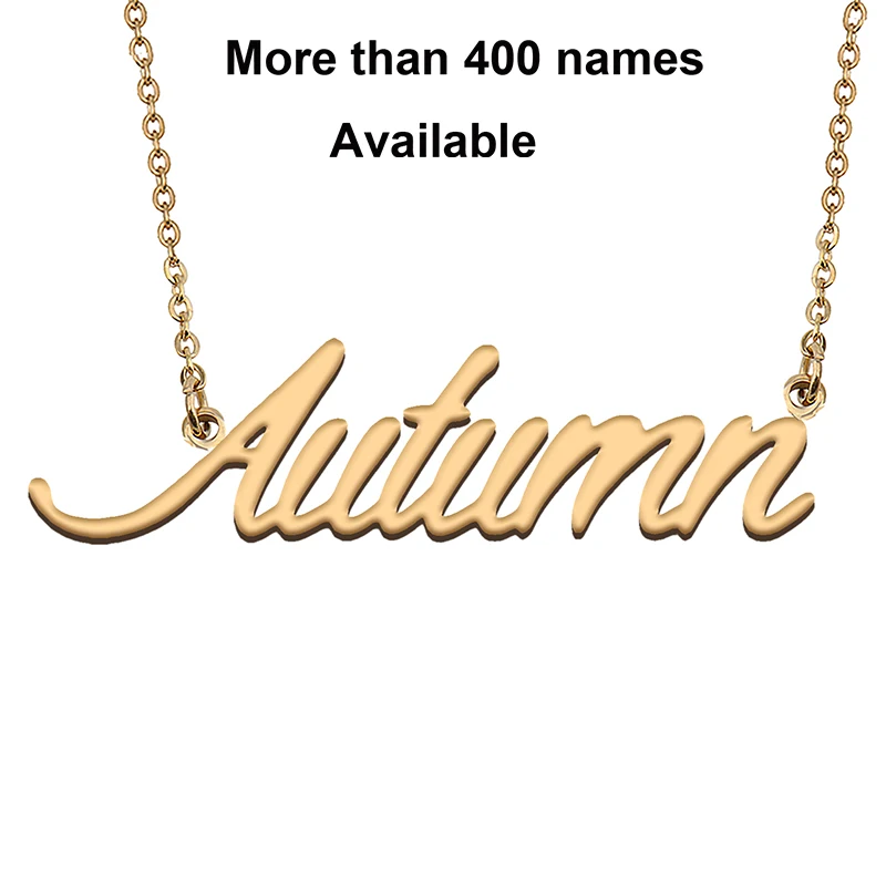 

Cursive Initial Letters Name Necklace for Autumn Birthday Party Christmas New Year Graduation Wedding Valentine Day Gift