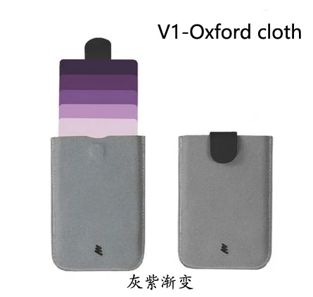 Высокое качество прибытие DAX мини тонкий портативный держатель для карт вытянутый дизайн для мужчин градиентный цвет 5 карт деньги короткий женский кошелек - Цвет: V1-Purple and Gray
