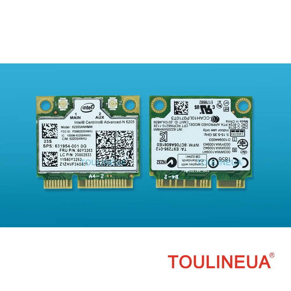 

Беспроводная сетевая карта для Intel 6205AN Centrino Advanced-N 6205 62205ANHMW FRU 60Y3253 300M 5G WiFi для Thinkpad x220 x230