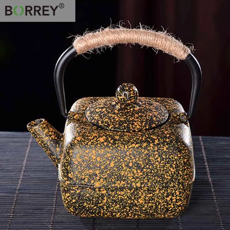 Чайник из чугуна BORREY японский чайник с фильтром для заварки чугунный