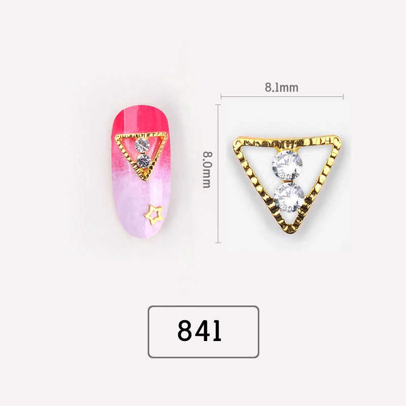 5 шт 3D Сплав Аксессуары для дизайна ногтей сверкающие хрустальные золотые ногти ювелирные изделия высшего уровня для ногтей красивые амулеты - Цвет: 10