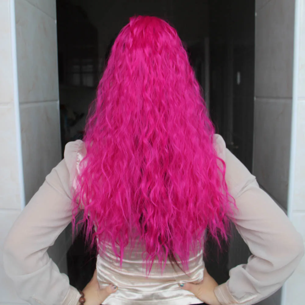Clip in ponytail hair extension synthetic ponytail clip in ponytail extensions Jeedou synthetic pony tail long kinky curly hair ribbon ponytail extension rainbow colorful ombre color ponytails
