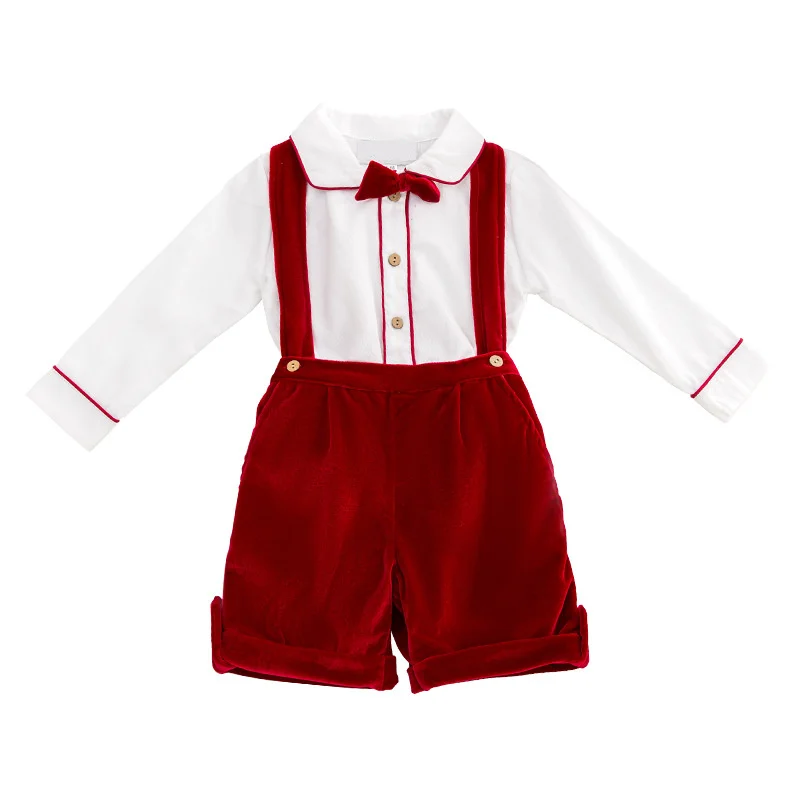 Spanish Baby Boy Clothes Set Vintage Kids Summer Suit Formal Wedding
