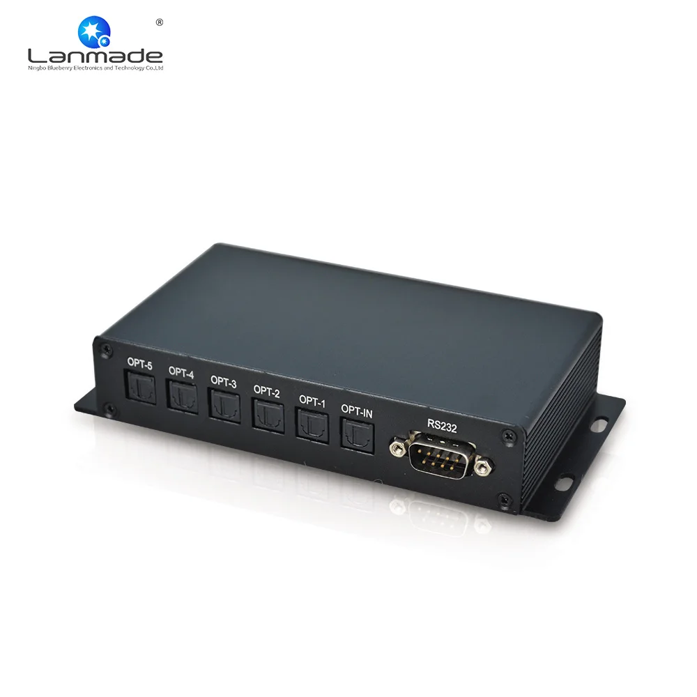 

Led button 1 IN 5 OUT Optical Switcher for promoting Optical Speakers
