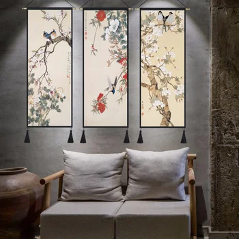 

CHINESE STYLE LUCKY FENG SHUI PAINTINGS CLOTH FRAME PAINTING LIVING ROOM BEDROOM WALL DECORATION TAPESTRY HANGING CLOTH PAINTING