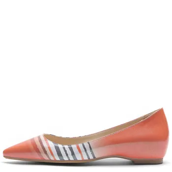 

YECHNE Plus Size Streep Women Platform Shoes Be Teen Flats Mode Lent Herf Deep Platform Ballet Shoes Green