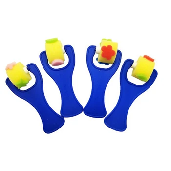 

12pcs New Kids Paint Brushes Sponge Painting Brush Set For Children Toddler Toy Different Shapes Colors And Functions