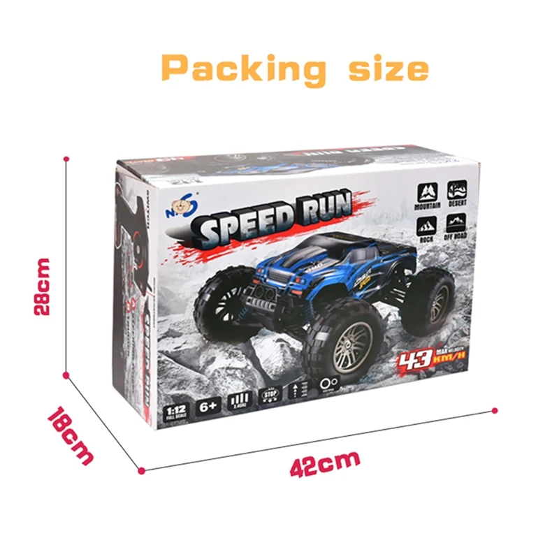 Радиоуправляемый автомобиль rock crawler 1:12 2,4 ГГц 4WD 43 км/ч внедорожный альпинистский пульт дистанционного управления электронная игрушка уличная Радиоуправляемая машина игрушки для мальчиков детей