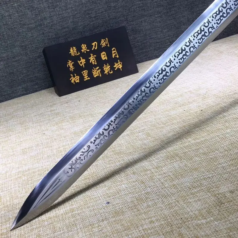 Full Tang Chinese wushu Sword Manganese Steel Blade golden Sword Saber Jian