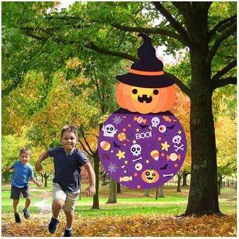 

DIY Halloween Felt Pumpkin Witch Wall Hanging Craft Kids Christmas Party Supplies New Year Home Party Decoration Ornaments