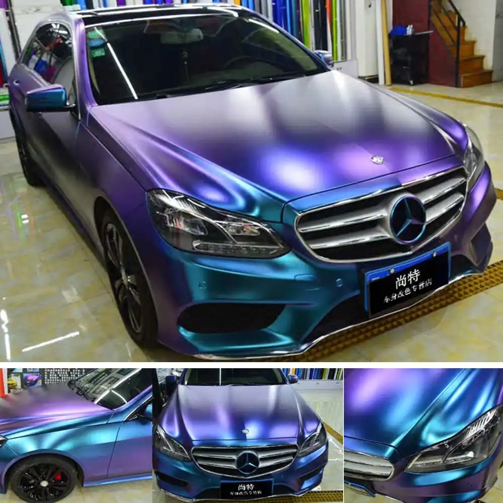 18x1 52mマットフィルムグリッターカメレオンカラーチェンジビニールステッカー車全身ビニールラップマットステインデカールステッカーロール Aliexpress