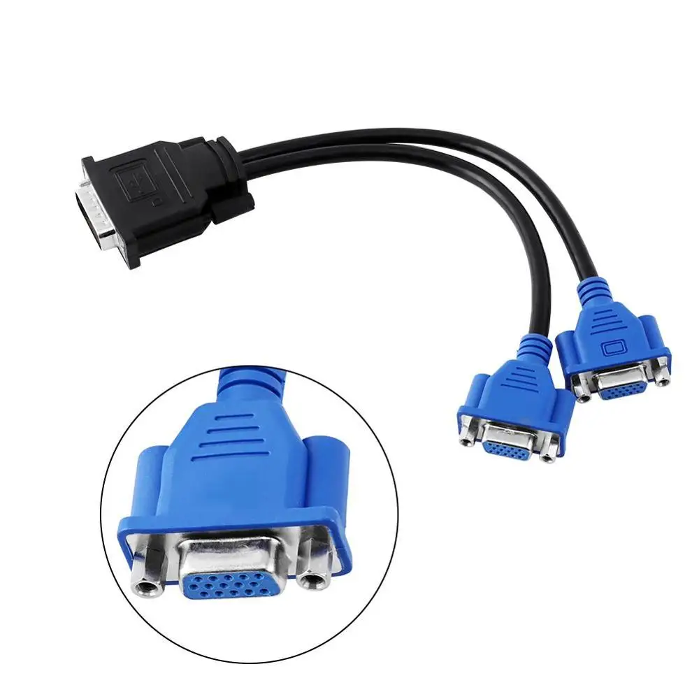 DMS-59 контактный штекер 2 VGA 15 Pin женский сплиттер адаптер кабель Ведущий провод для hp Dell разделитель монитора адаптер