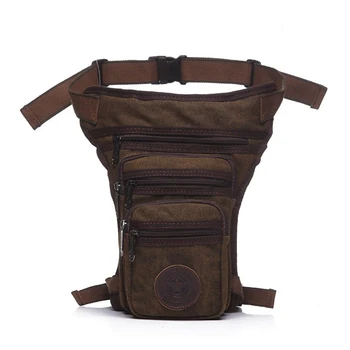 

Casual Waterproof Canvas Waist Bags Men Motorcycle Thigh Bag Male Handy Legsbags Belt Fanny Pack Military Boys Bum Phone Pocket