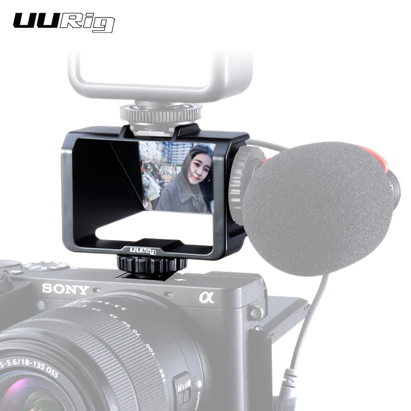 UURig Selfie Flip Screen For Sony A6000 A6300 A6500 A72 A73 Canon EOS Panasonic GX85 Nikon Periscope Solution Mirrorless Camera