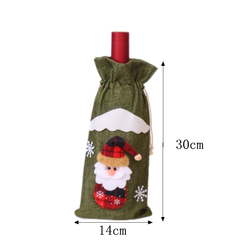 Рождество Санта Клаус винная бутылка крышка украшения на платье для дома год снеговик чулок держатели для подарков Рождество Navidad Декор - Цвет: P16