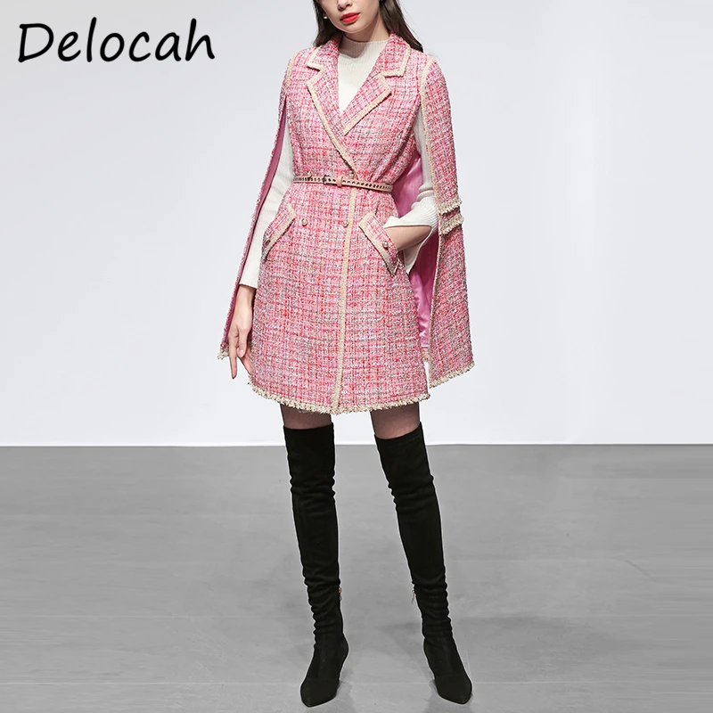 Женское платье с рукавами летучая мышь Delocah элегантное винтажное короткое поясом