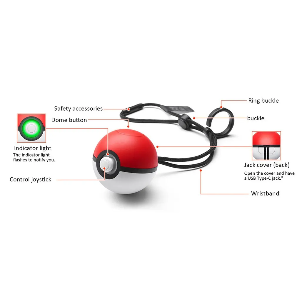 Для POKEMON GO Plus для Pokeball BALL Elf шариковый контроллер игровая игрушка Pickachu и Evee для nintendo Switch для смартфона