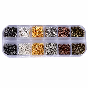 

12 Grid Mix Color 132pcs 0.7x5mm Jump Rings 840pcs 7x12mm Lobster Clasp For DIY Jewelry Making Accessories Jewelry Findings