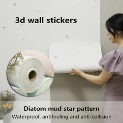 Moisture-Proof Self-Adhesive Wallpaper Waterproof 3D Wall Sticker Self-Adhesive Panel Bedroom Kitchen Bathroom Furniture Decora
