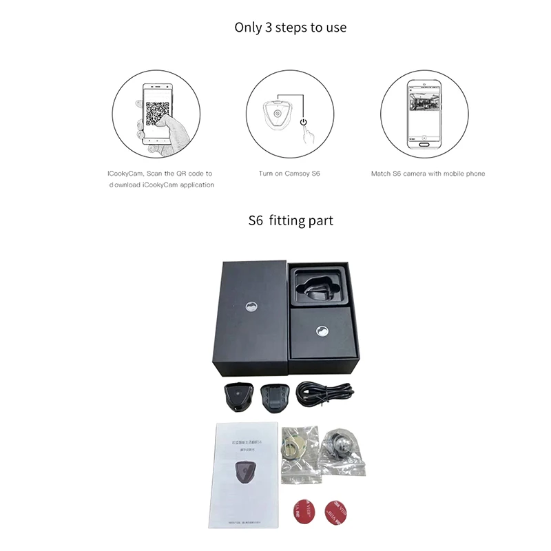 ABHU-S6 мини-камера Wifi Ip с датчиком движения 720P Мини-камера Wifi Hd ночное видение для Iphone Android видео безопасности магнитная