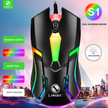 Ratón retroiluminado con cable, Mouse competitivo para juegos, Notebook, oficina, luminoso