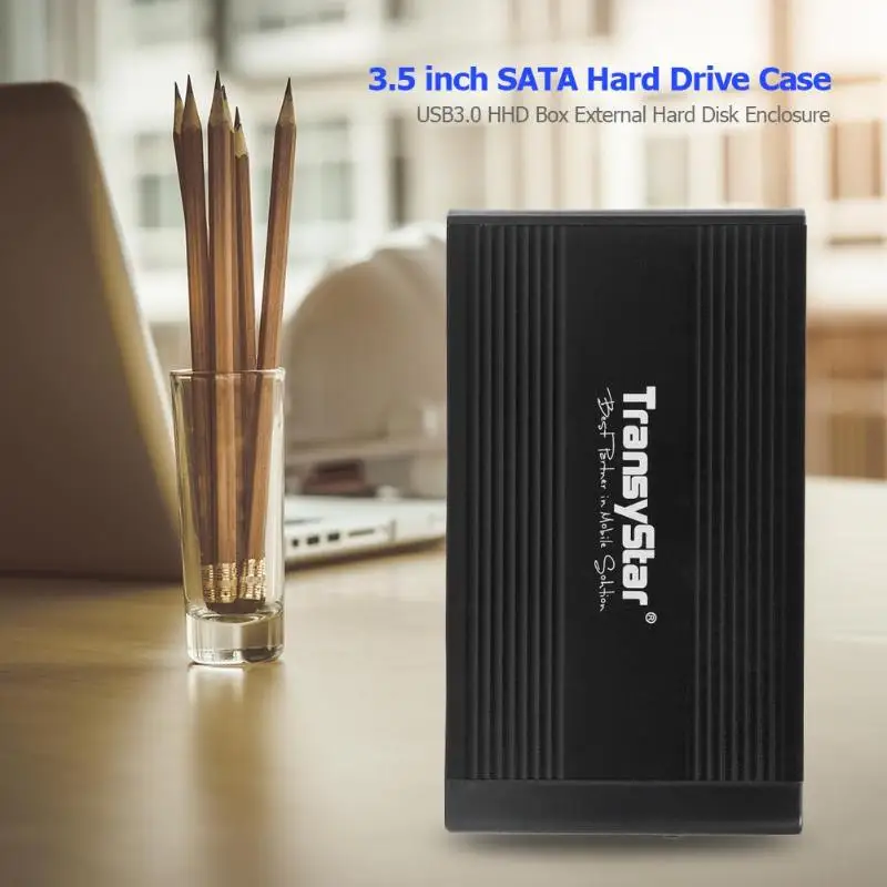 3,5 дюймовый чехол для жесткого диска SATA USB3.0 HHD Box внешний жесткий диск с поддержкой 3 ТБ высокоскоростной корпус 4,8 Гбит/с чехол для ПК
