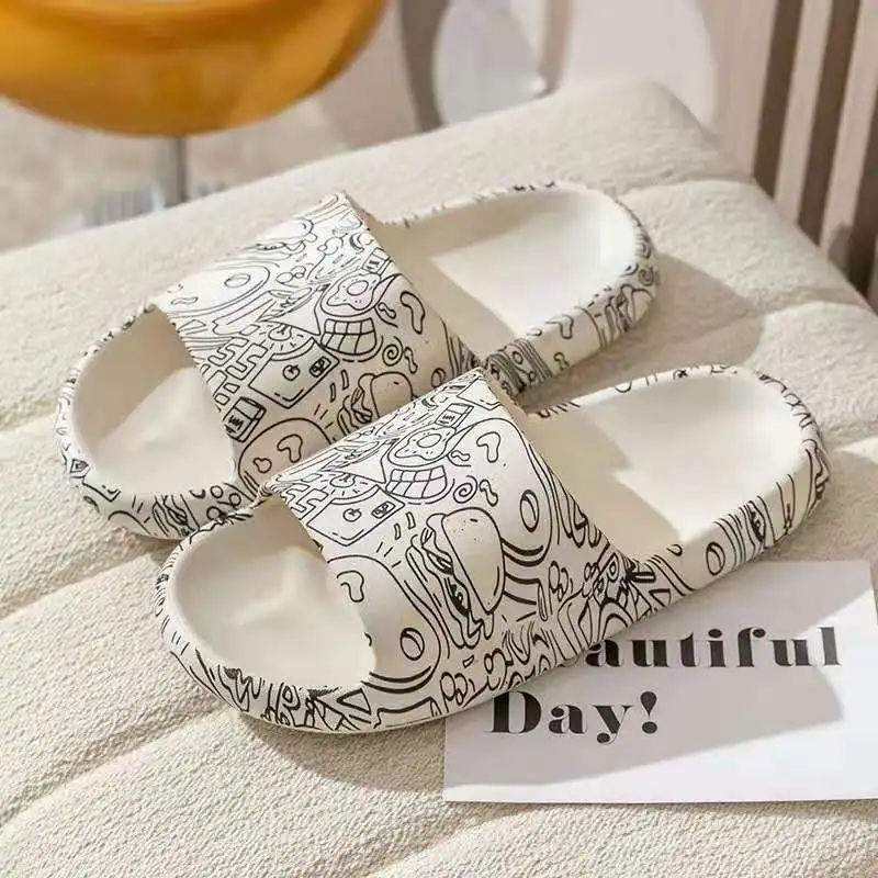 2022 ColorLeisure Man And Women Indoor Bathroom Anti-slip ShoesThick Platform Slippers Summer Beach Eva Soft Sole Slide Sandals 